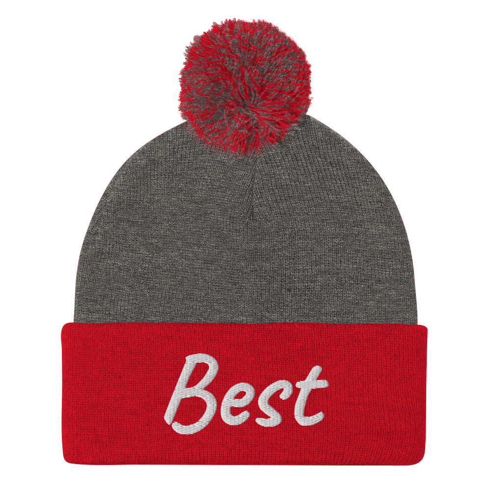 Best In Diamond Embroidery on Pom Pom Beanie