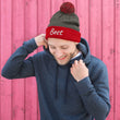 Best In Diamond Embroidery on Pom Pom Beanie