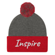 Inspire In Diamond Embroidery on Pom Pom Beanie