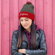 Inspire In Diamond Embroidery on Pom Pom Beanie