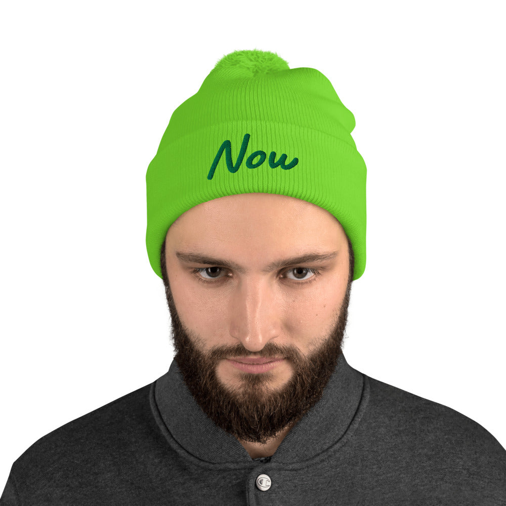 Now In Emerald Embroidery on Pom Pom Beanie