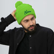 Now In Emerald Embroidery on Pom Pom Beanie