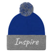 Inspire In Diamond Embroidery on Pom Pom Beanie