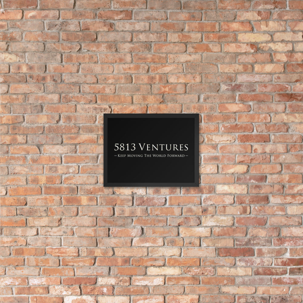 5813 Ventures Logo In Pearl on Premium Luster Photo Paper Poster - Framed