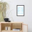 Word Clouds To Keep Moving The World Forward Through Blue Word Sky on Premium Luster Photo Paper Poster - Framed