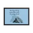 Dream Bigger Haiku With Mountains on Premium Luster Photo Paper Poster - Framed