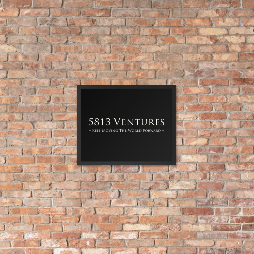 5813 Ventures Logo In Pearl on Premium Luster Photo Paper Poster - Framed