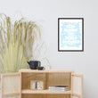 Word Clouds To Keep Moving The World Forward Through Blue Word Sky on Premium Luster Photo Paper Poster - Framed