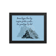 Dream Bigger Haiku With Mountains on Premium Luster Photo Paper Poster - Framed