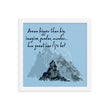 Dream Bigger Haiku With Mountains on Premium Luster Photo Paper Poster - Framed