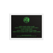 Binary Instructions To Keep Moving The World Forward With Venusian Earth In Green on Premium Luster Photo Paper Poster - Framed