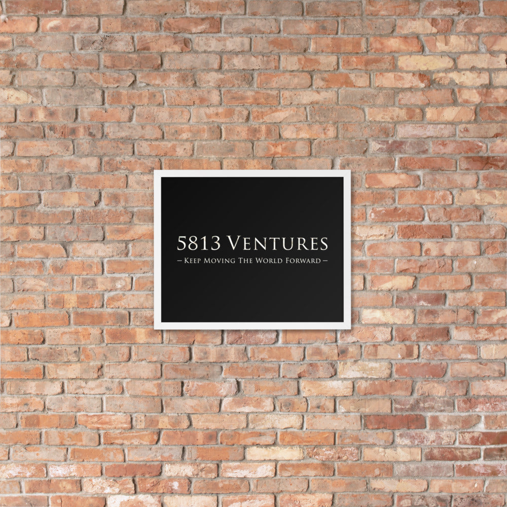 5813 Ventures Logo In Pearl on Premium Luster Photo Paper Poster - Framed