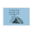 Dream Bigger Haiku With Mountains on Premium Luster Photo Paper Poster - Framed