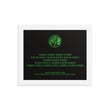 Binary Instructions To Keep Moving The World Forward With Venusian Earth In Green on Premium Luster Photo Paper Poster - Framed