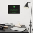 Binary Instructions To Keep Moving The World Forward With Venusian Earth In Green on Premium Luster Photo Paper Poster