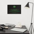 Binary Instructions To Keep Moving The World Forward With Venusian Earth In Green on Premium Luster Photo Paper Poster