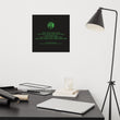 Binary Instructions To Keep Moving The World Forward With Venusian Earth In Green on Premium Luster Photo Paper Poster