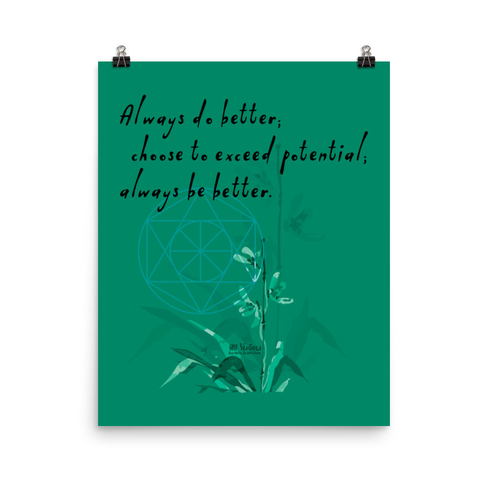 Always Better Haiku With Lilies on Premium Luster Photo Paper Poster