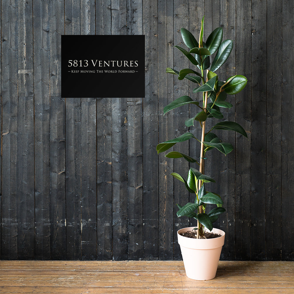 5813 Ventures Logo In Pearl on Premium Luster Photo Paper Poster