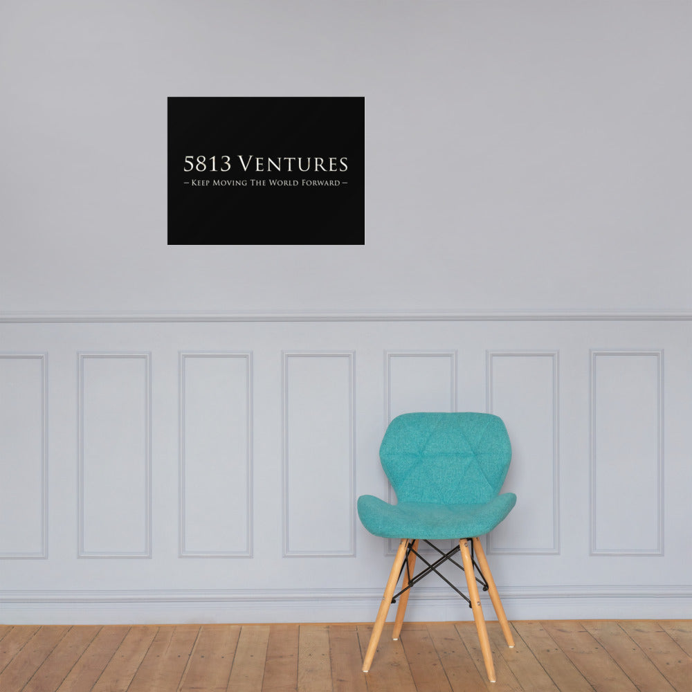 5813 Ventures Logo In Pearl on Premium Luster Photo Paper Poster