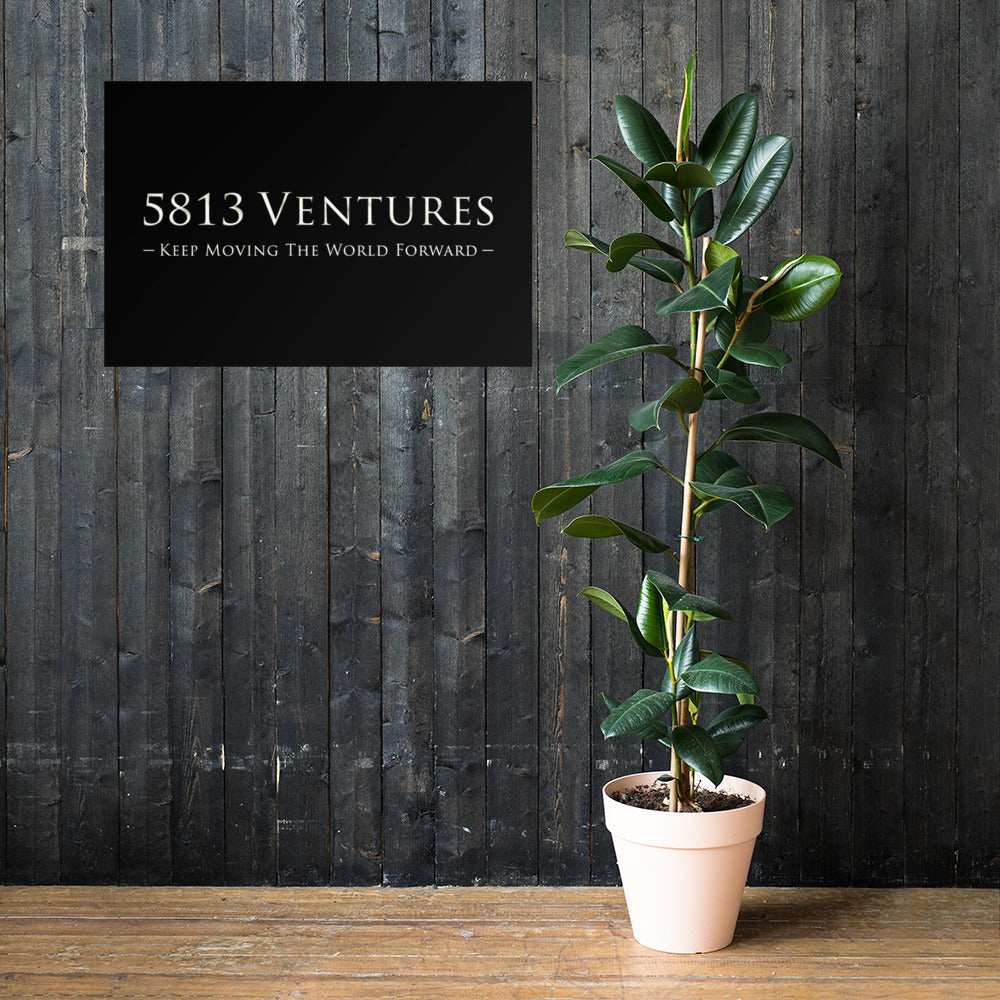 5813 Ventures Logo In Pearl on Premium Luster Photo Paper Poster