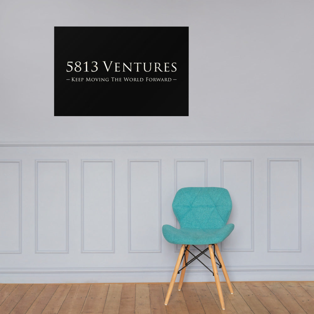 5813 Ventures Logo In Pearl on Premium Luster Photo Paper Poster