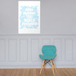 Word Clouds To Keep Moving The World Forward Through Blue Word Sky on Premium Luster Photo Paper Poster