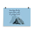 Dream Bigger Haiku With Mountains on Premium Luster Photo Paper Poster