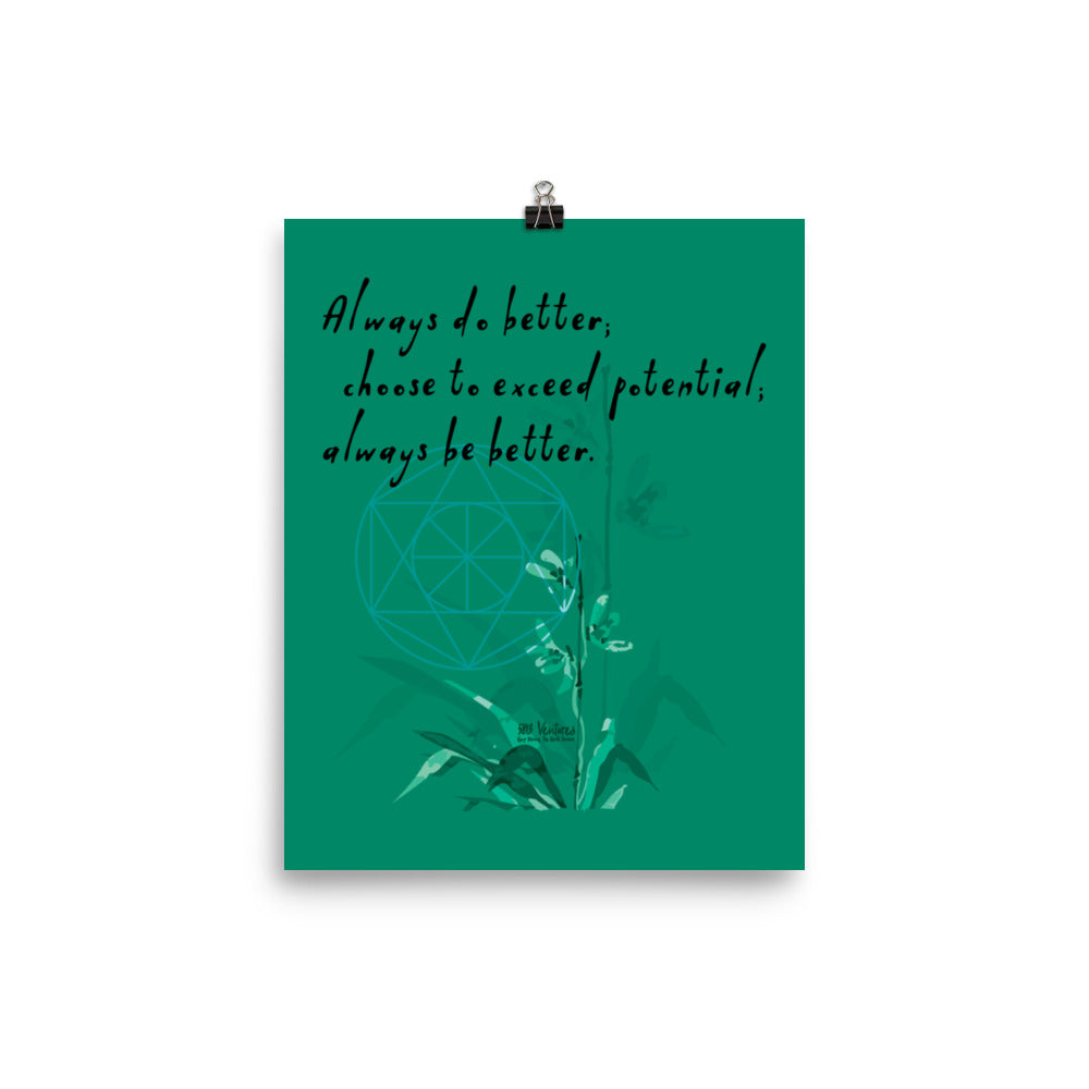 Always Better Haiku With Lilies on Premium Luster Photo Paper Poster