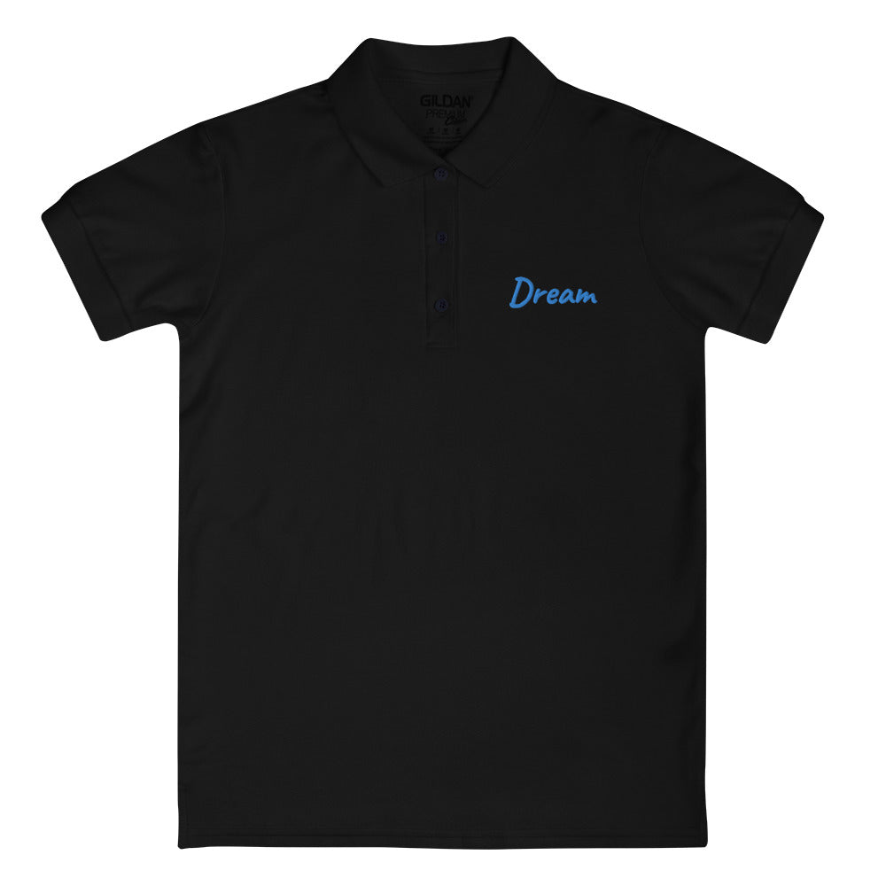 Dream In Sapphire Embroidery on Women's Polo Shirt