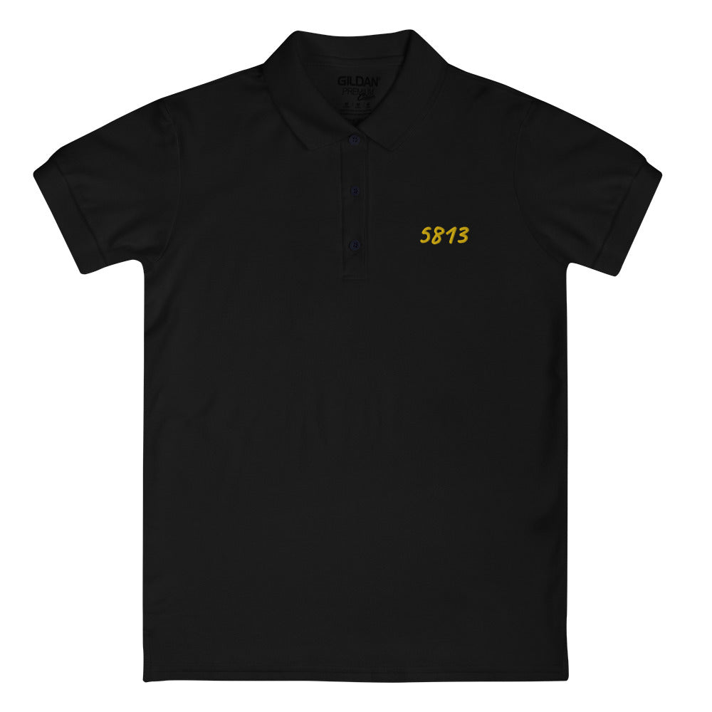 5813 In Gold Embroidery on Women's Polo Shirt