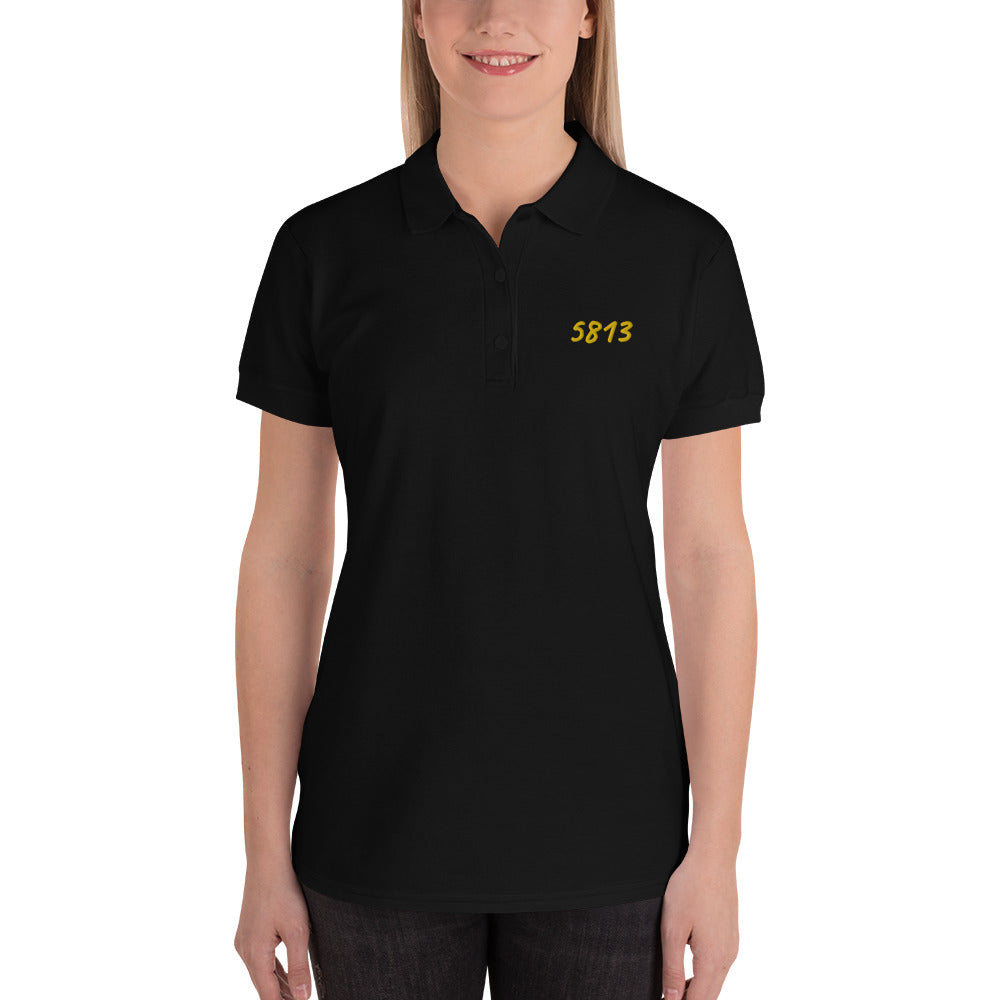 5813 In Gold Embroidery on Women's Polo Shirt