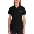 Believe In Amethyst Embroidery on Women's Polo Shirt