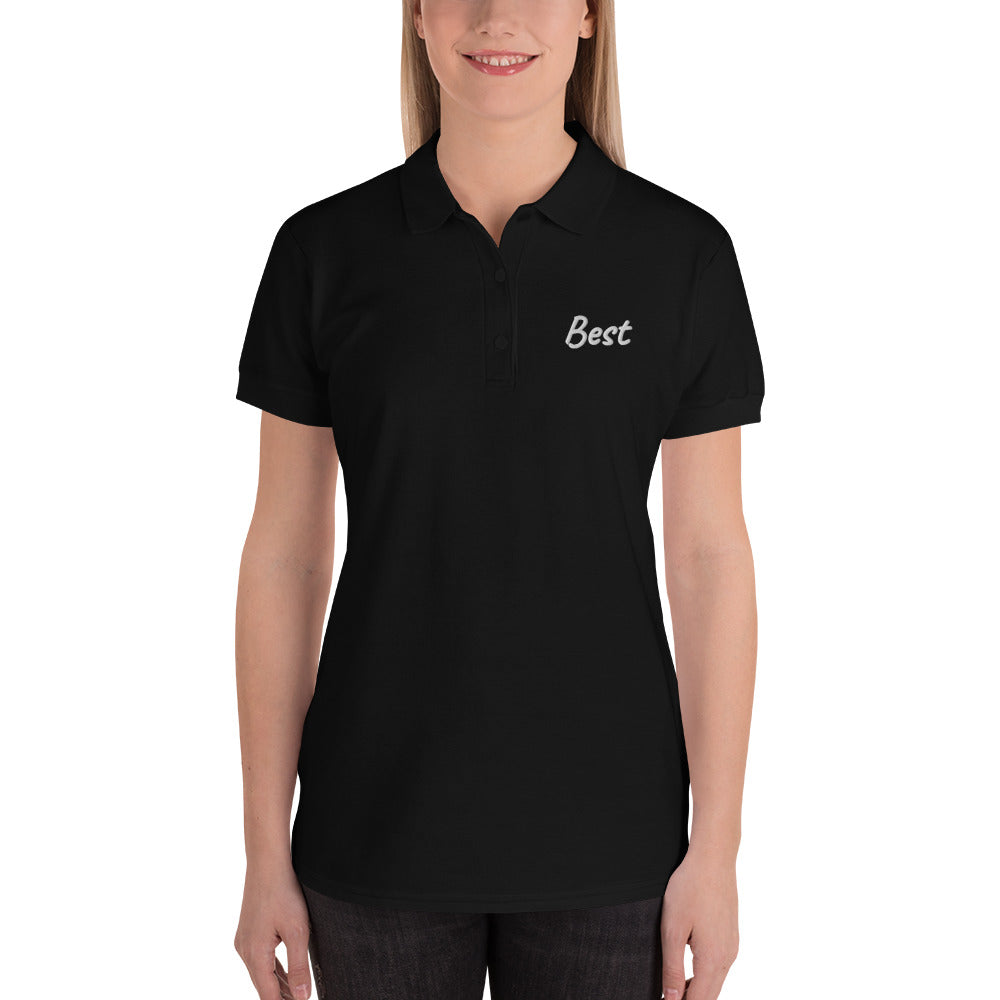 Best In Diamond Embroidery on Women's Polo Shirt