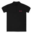 Love In Star Rose Quartz Embroidery on Women's Polo Shirt