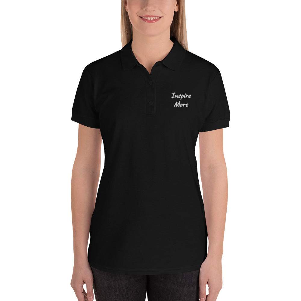 Inspire More In Diamond Embroidery on Women's Polo Shirt