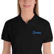 Dream In Sapphire Embroidery on Women's Polo Shirt