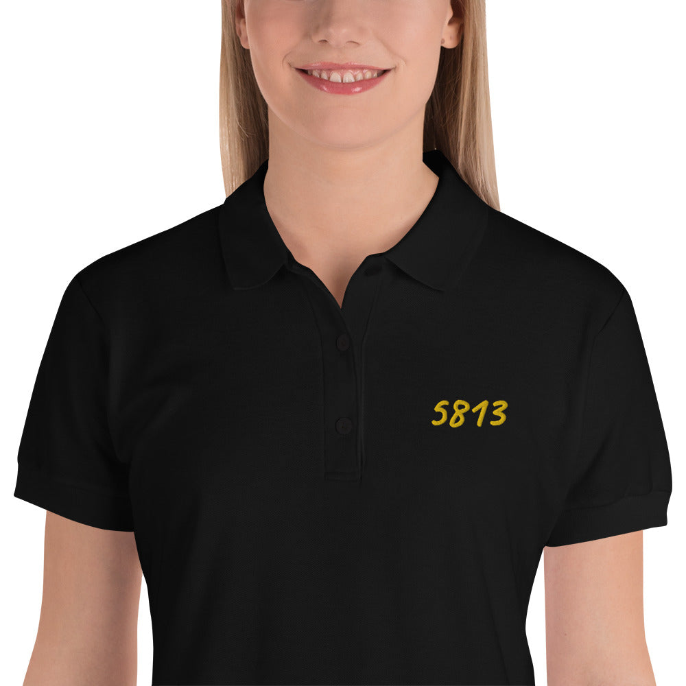 5813 In Gold Embroidery on Women's Polo Shirt