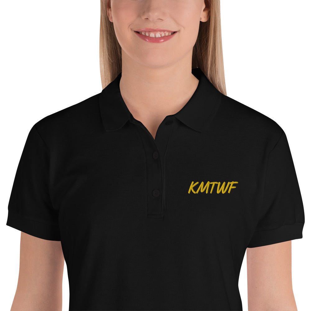 KMTWF In Gold Embroidery on Women's Polo Shirt