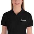 Inspire In Diamond Embroidery on Women's Polo Shirt