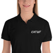 KMTWF In Pearl Embroidery on Women's Polo Shirt