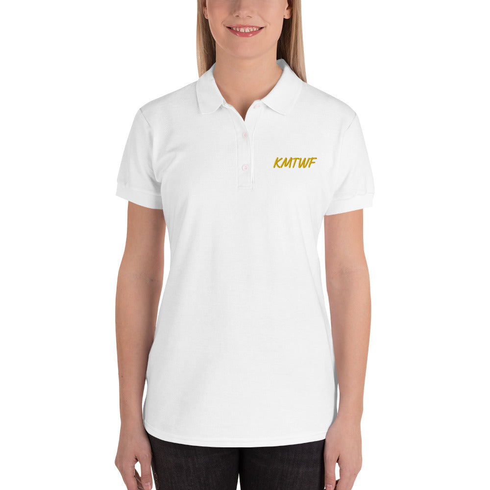 KMTWF In Gold Embroidery on Women's Polo Shirt