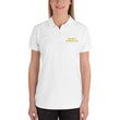 Keep Moving The World Forward In Gold Embroidery on Women's Polo Shirt