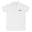 Believe In Amethyst Embroidery on Women's Polo Shirt