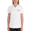 Believe In Amethyst Embroidery on Women's Polo Shirt