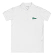 Now In Emerald Embroidery on Women's Polo Shirt