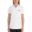 Gratitude In Star Rose Quartz Embroidery on Women's Polo Shirt