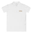 Listen In Copper Embroidery on Women's Polo Shirt