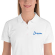 Dream In Sapphire Embroidery on Women's Polo Shirt