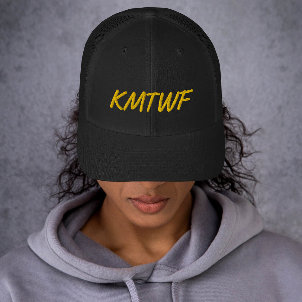 KMTWF In Gold Embroidery on Retro Trucker Hat